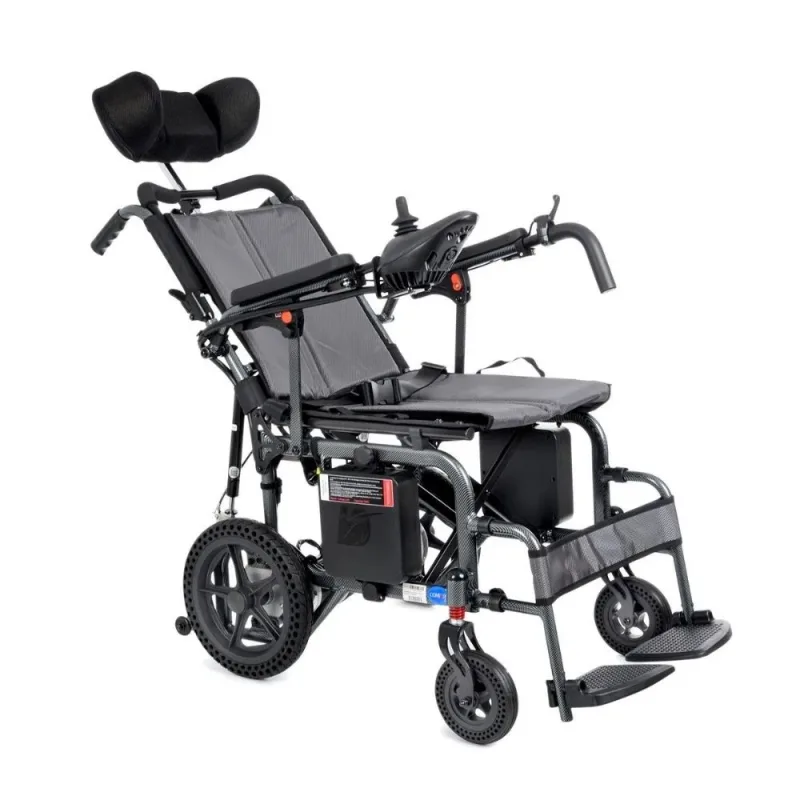 Comfort Plus DY01102 Sırt Yatar Portatif Lityum Pilli (Akülü) Tekerlekli Sandalye Baş Destekli