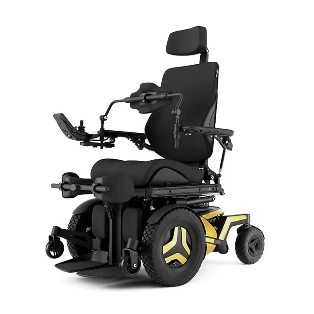 Permobil F5 Corpus VS ayağa kaldıran sandalye ön cephe görünüm