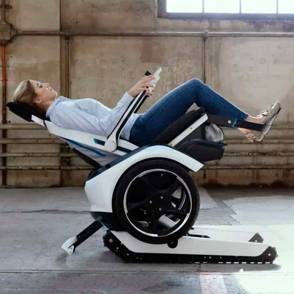 Scewo Bro akülü sandalye standart sürüş modu 70 cm dönüş yarıçapı ön görünüm