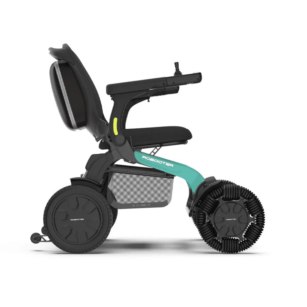 Robooter E60 PRO A akülü sandalye katlanmış taşıma pozisyonu, 37,4 kg gövde