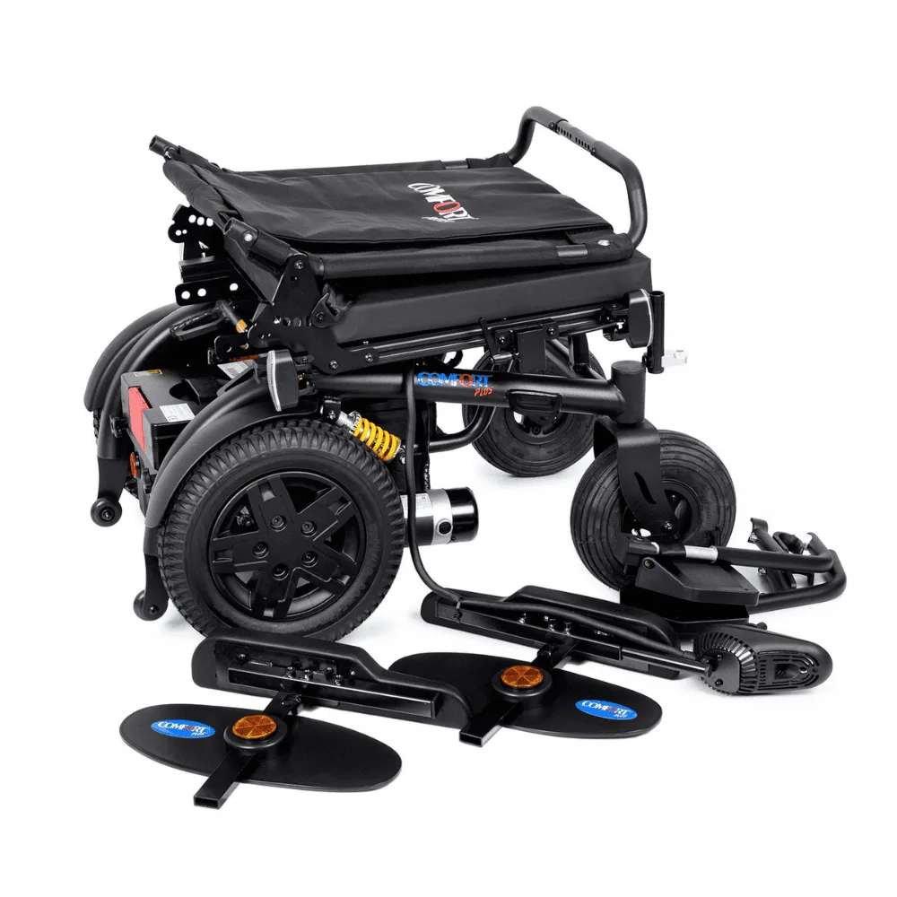 Comfort Plus DM-450 Luxury XXL çıkarılabilir akü kutusu ve katlanabilir sırt detayı