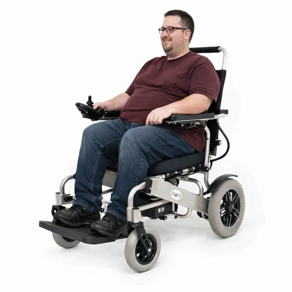Creative CR-6012 Large lityum pilli tekerlekli sandalye 120 kg kapasite
