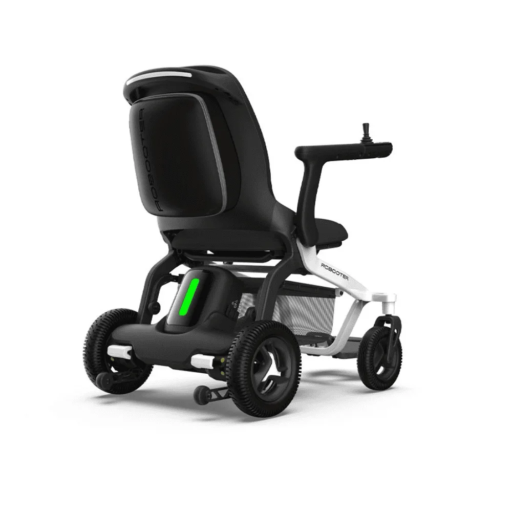 E40-10 Robooter LED ışıklı akülü sandalye fırçasız motor 26 kg hafif taşınabilir