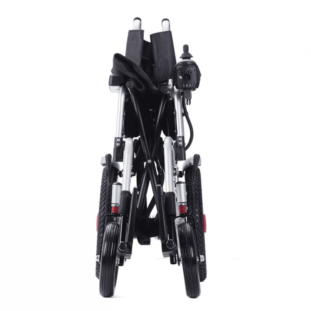 Jetty JT-098 ekonomik powerchair çelik gövde katlanabilir taşınabilir iç dış mekân