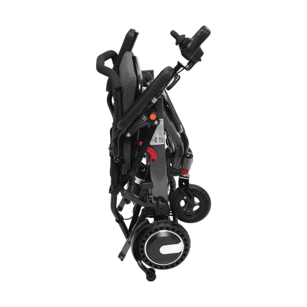 Jetty JT-308 hafif powerchair 6 km/s katlanır seyahat uyumlu araç bagajı iç dış mekân