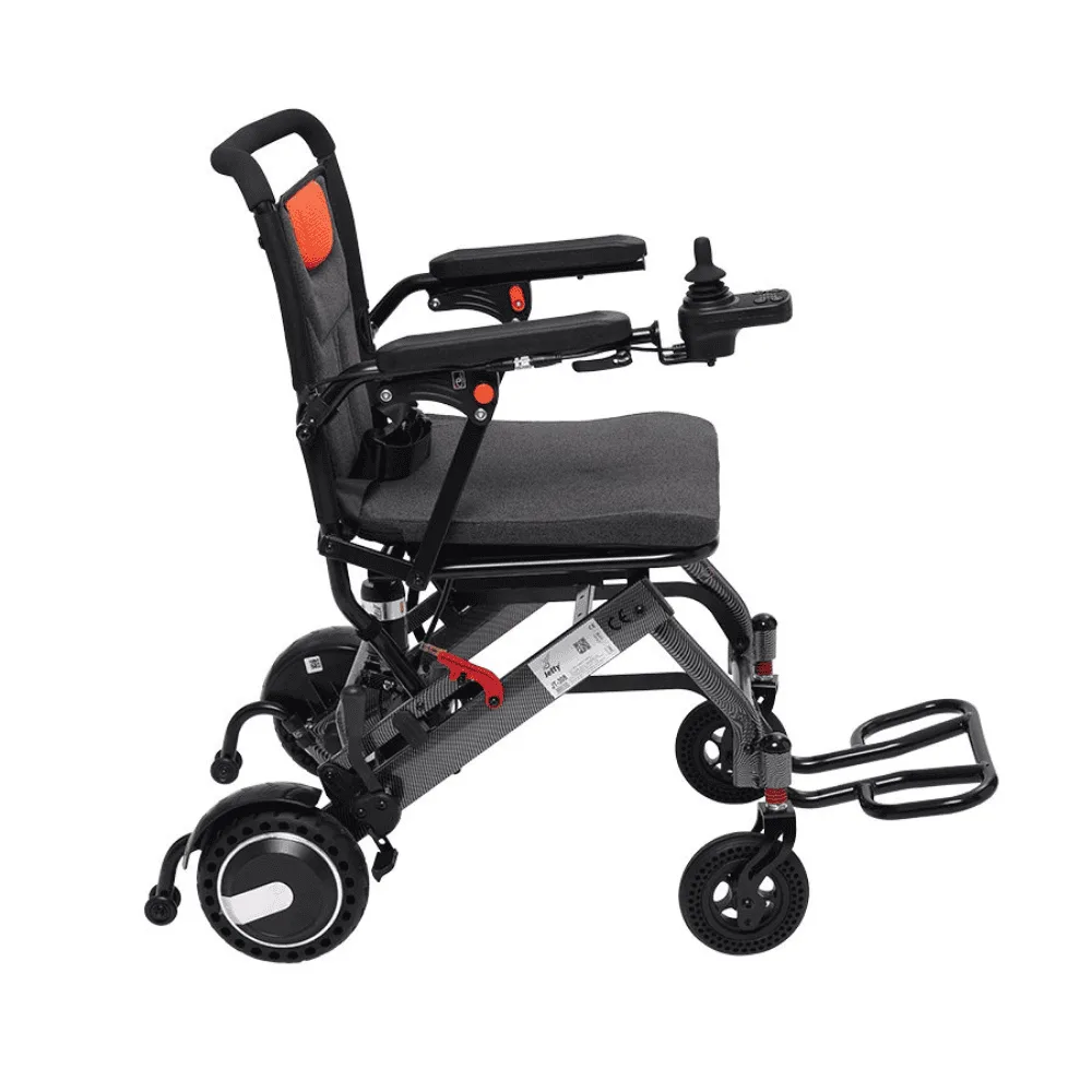 Jetty JT-308 akülü tekerlekli sandalye uzaktan kumanda ergonomik ayarlanabilir kolçak 17 kg