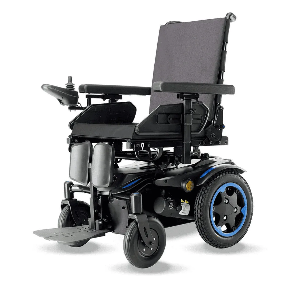 Q100 R arazi tipi Quickie akülü sandalye büyük tekerlekli 100mm kaldırım VR2 kontrol 31 km