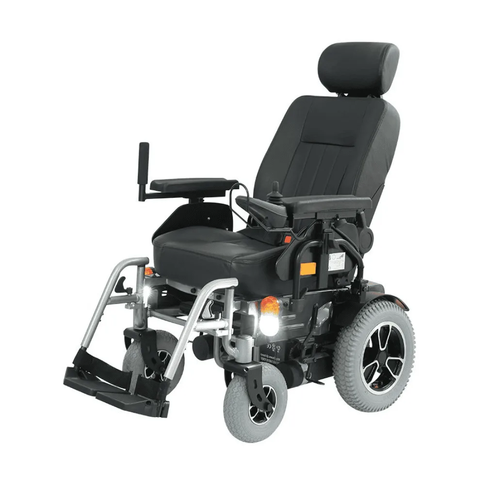 Scuba S220 akülü sandalye yüzde 12 eğim far ışıklı joystick 2 yıl garanti Mogel