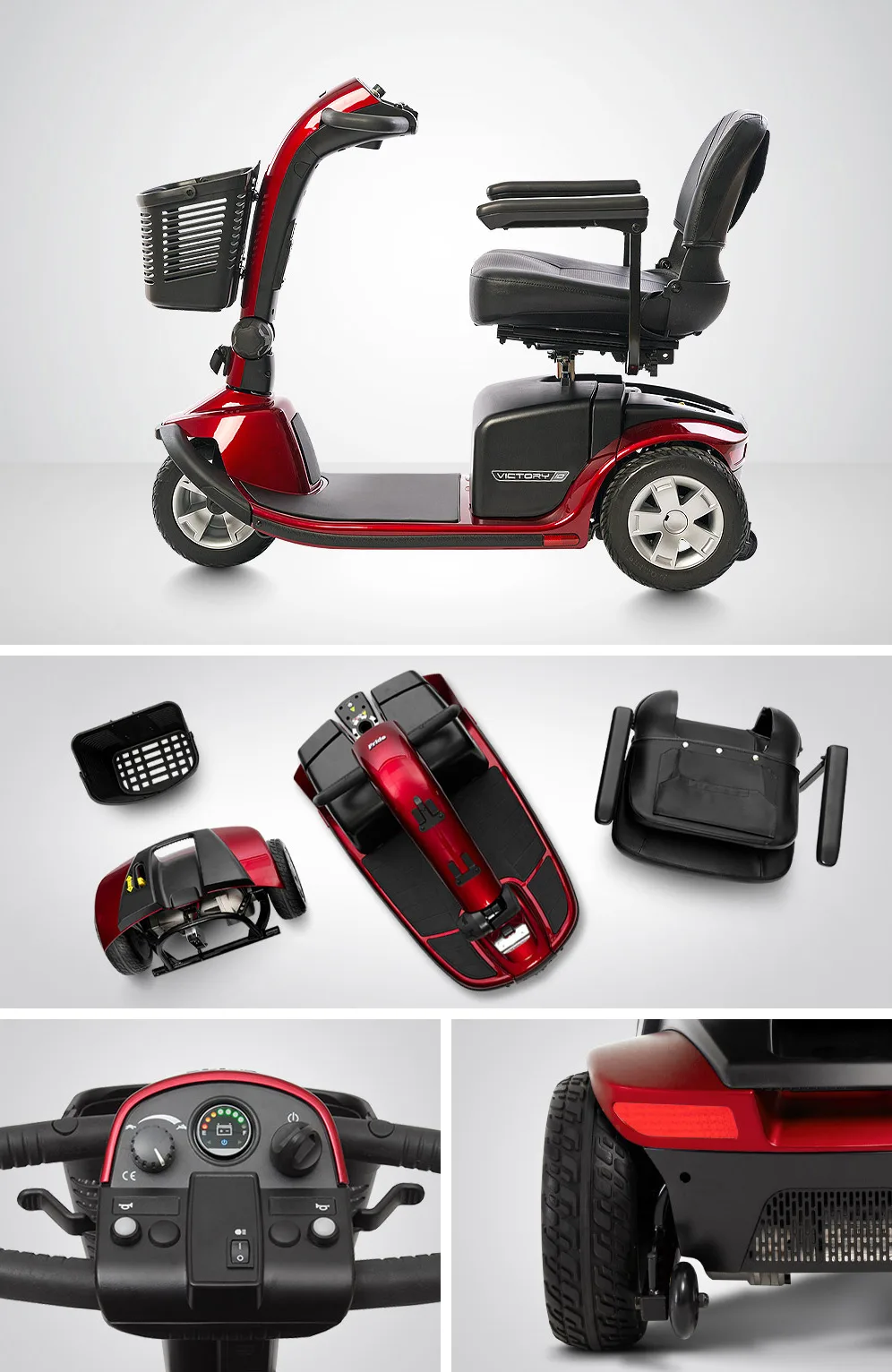 Pride Luna Victory 3 tekerlekli scooter süspansiyon konforlu sürüş açık alan