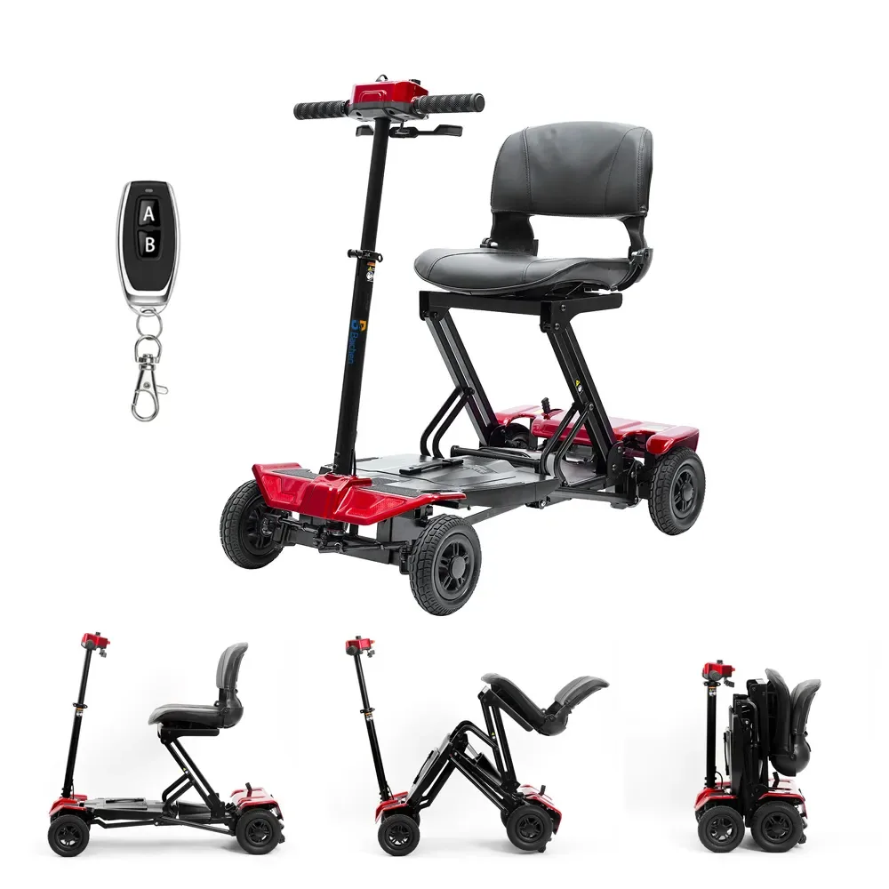Mogel X400 katlanabilir scooter arka görünüm 4 tekerlek güvenli denge