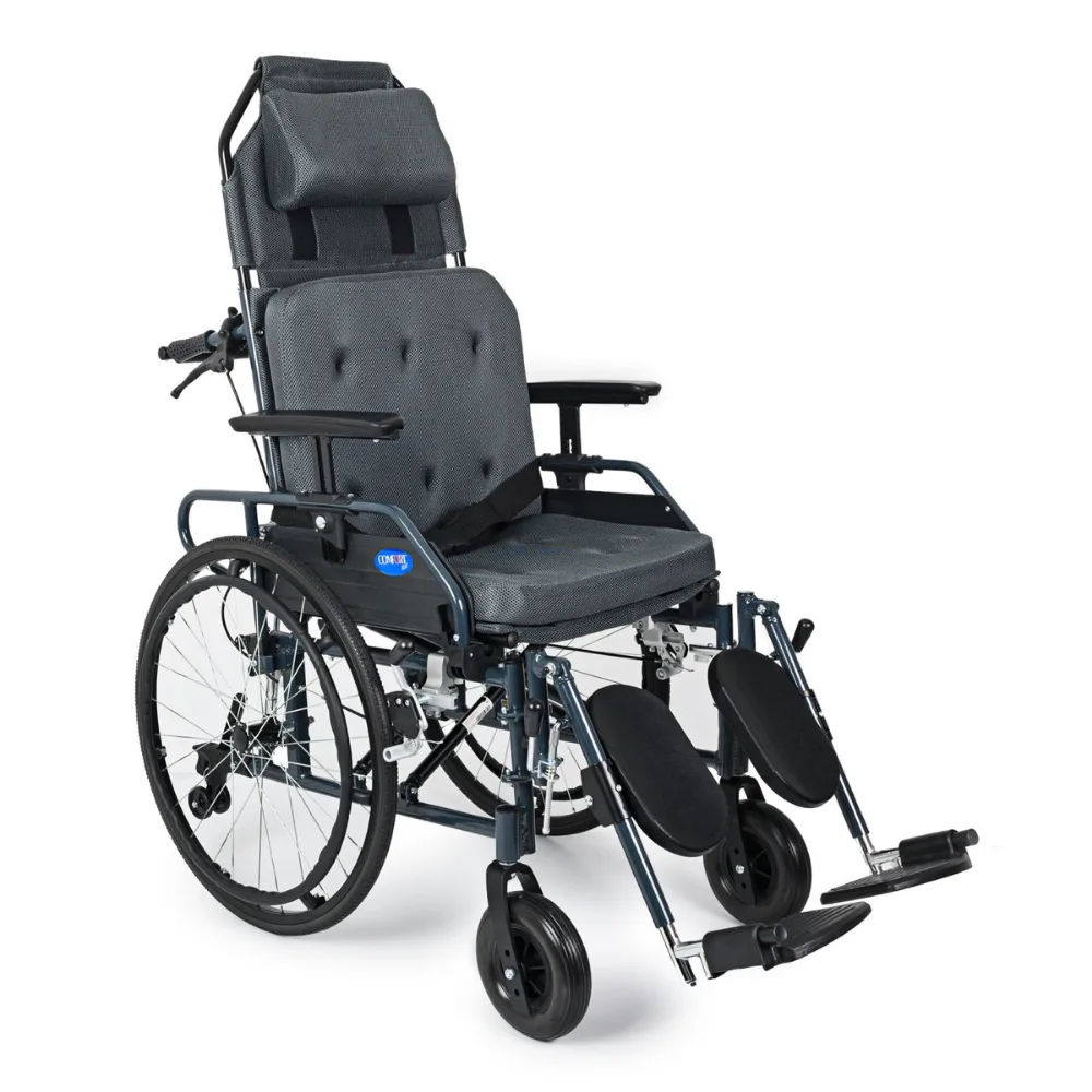 Comfort Plus PHW954LGC-46 Lux Tekerlekli Sandalye (Baş,Boyun Destekli,Sırt Yatar,Ayak Kalkar)