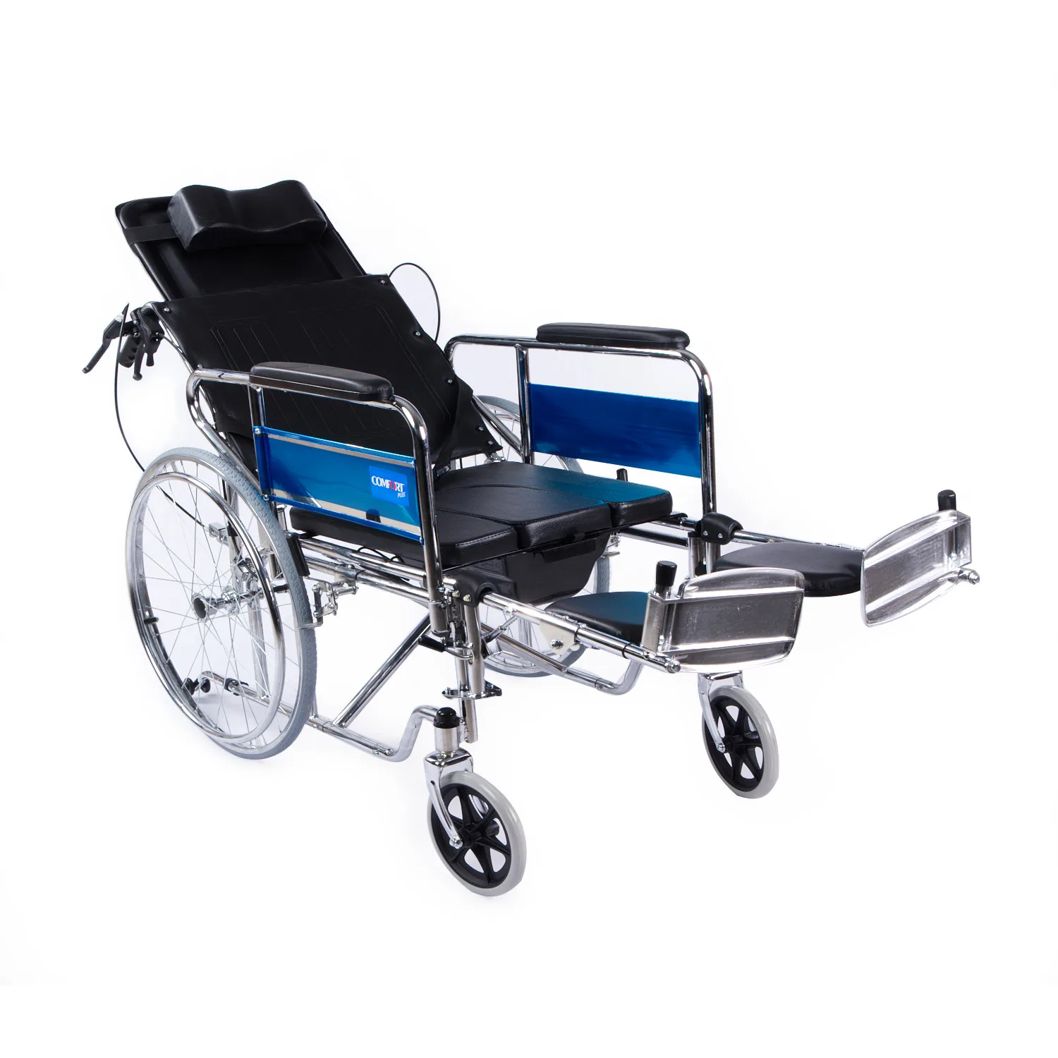 Comfort Plus DY02608GC Sırtı Yatar Ayak Kalkar Tuvalet Özellikli Tekerlekli Sandalye