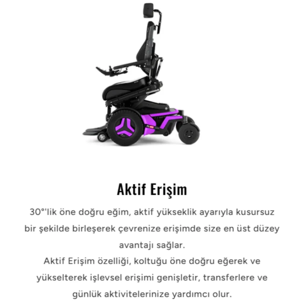 Permobil F3 Corpus ComfortRide süspansiyon sistemi titreşim sönümleme