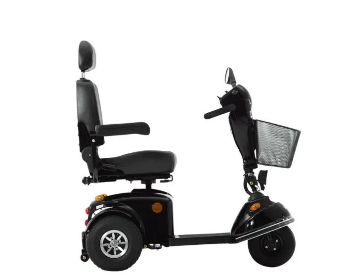Panther 3S akülü scooter havalı lastik titreşim sönümleme kolay biniş iniş yaşlı ergonomi 136 kg kapasite