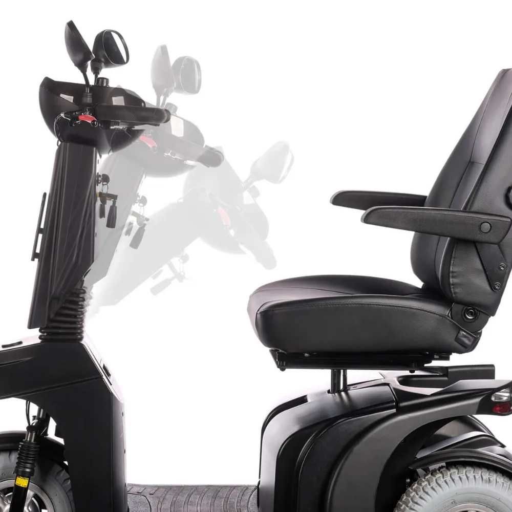 Sterling Elite2 XS akülü scooter 360 derece dönen koltuk erişilebilirlik biniş iniş kolay ön arka LED güvenlik