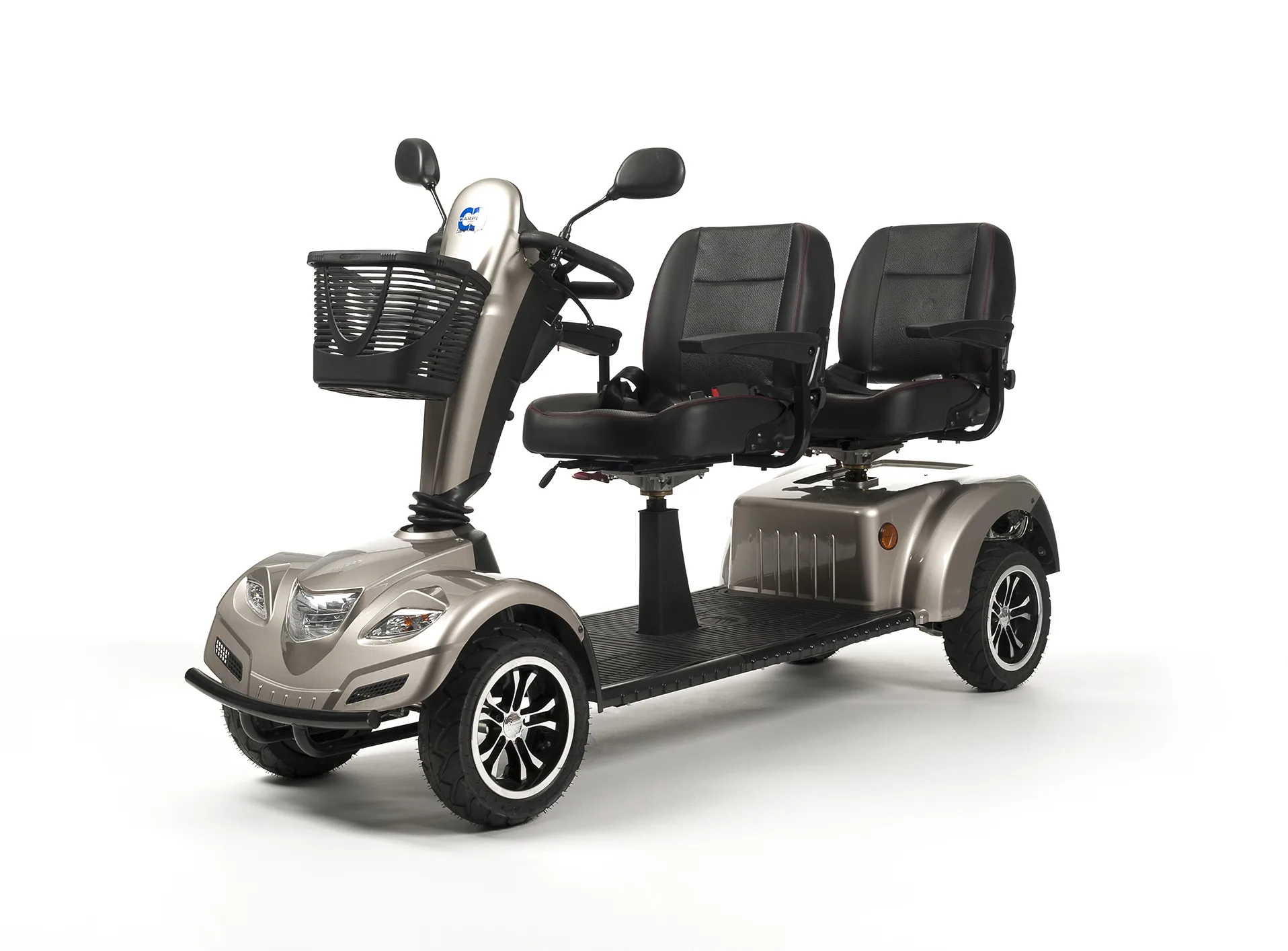 Vermerien Carpo Limo çift kişilik engelli yaşlı scooter geniş konforlu oturma 750W motor dış mekan