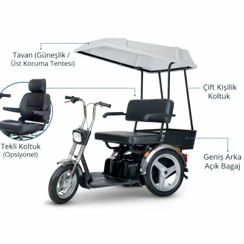 Afikim SE Çift Kişilik Engelli ve Yaşlı Scooter