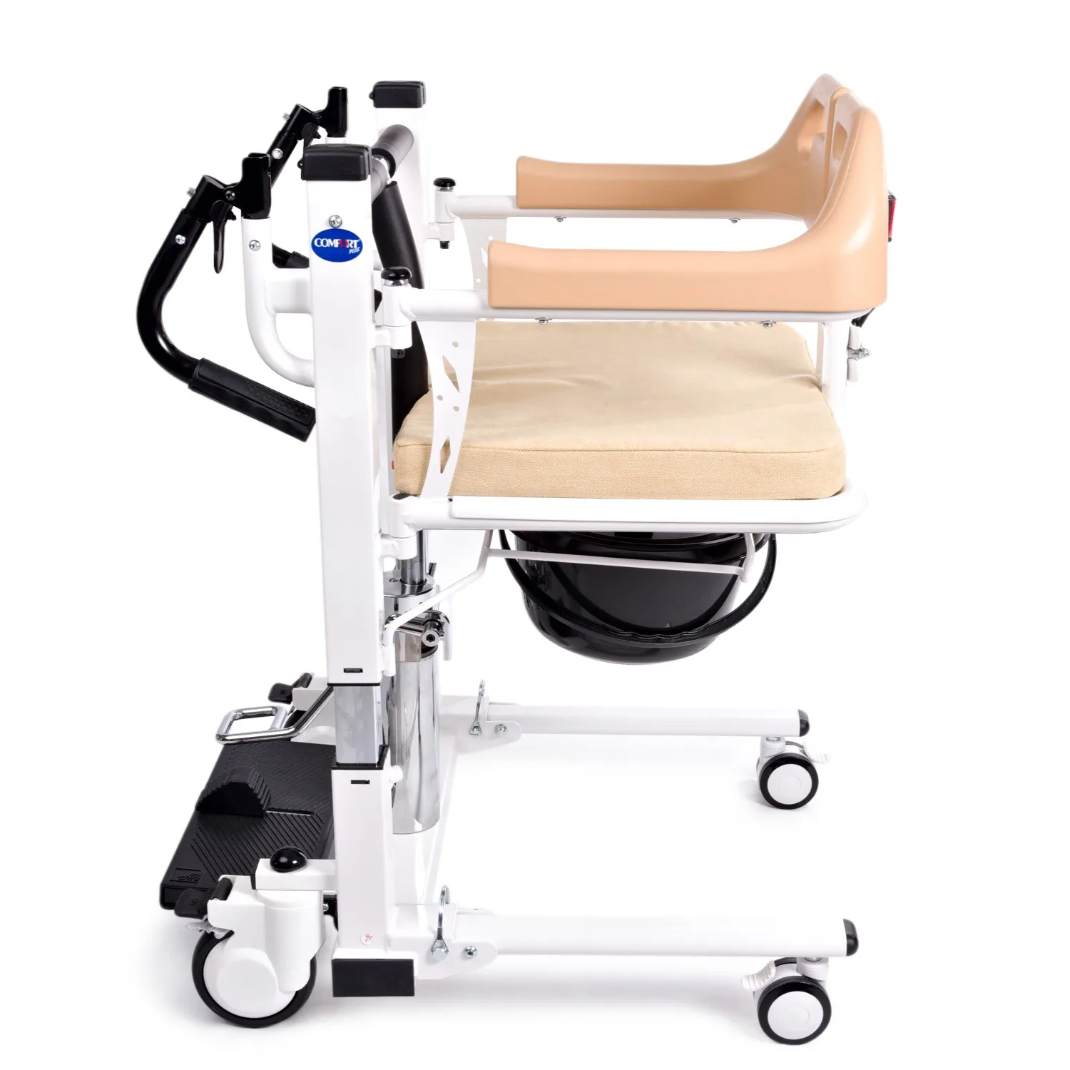 Comfort Plus DM-160 klozet sandalye ayak pedallı yükseklik ayarı bakıcı ergonomi evde bakım çözümü