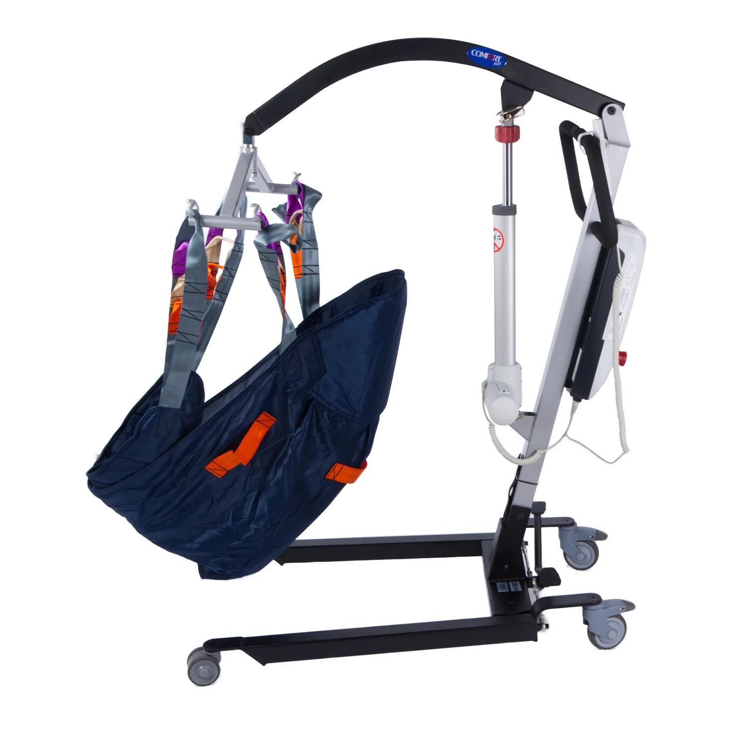 Comfort Plus DM-190 Compact hasta transfer lifti arka tekerlek sabitleme freni güçlü batarya dar alan