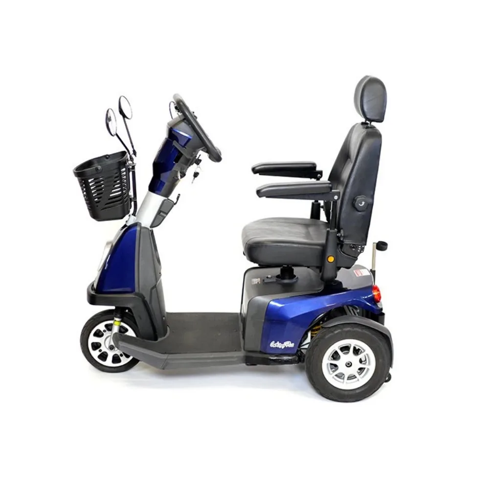 Excel Galaxy Plus akülü yaşlı scooter 51 cm ergonomik geniş koltuk baş desteği uzun tur konforu