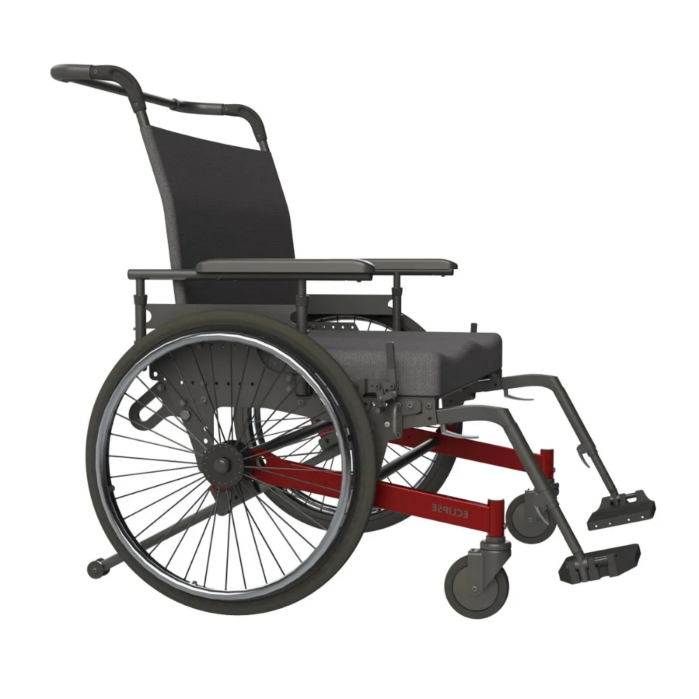 Permobil Eclipse 600 XXL XXL geniş beden manuel tekerlekli sandalye yan görünüm bariatrik şase