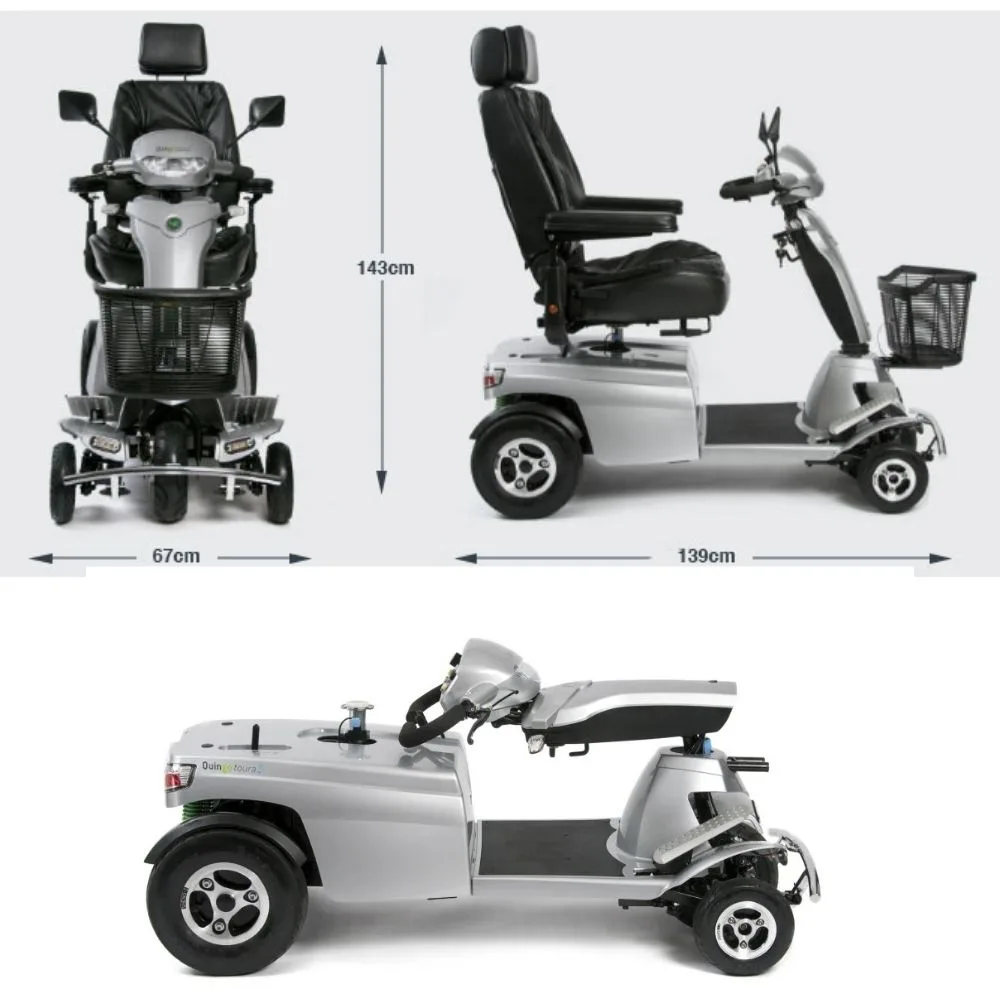 Quingo Toura 2 elektrikli engelli yaşlı scooter ısıtmalı elçik çift akü uzun menzil güçlü motor detay