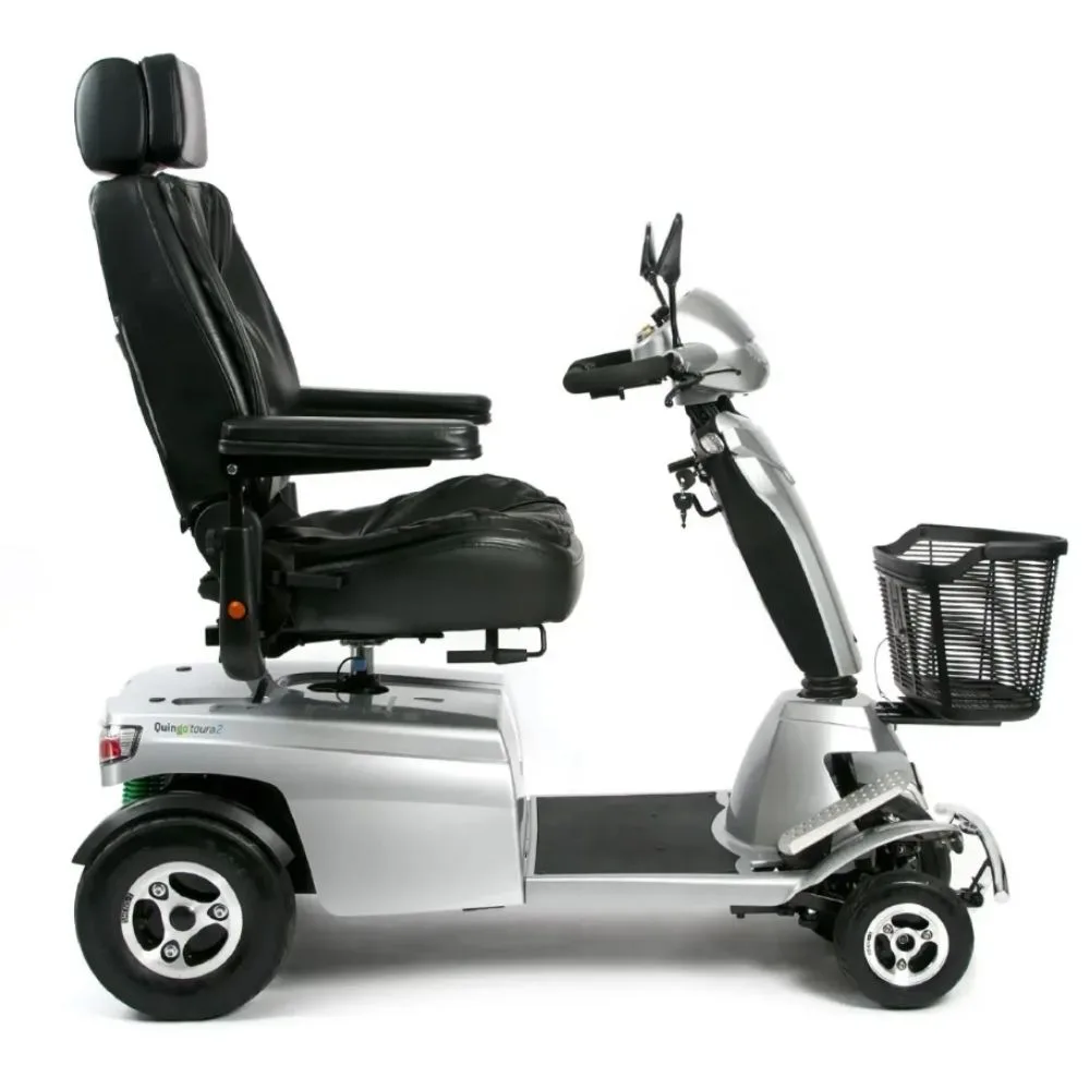 Quingo Toura 2 elektrikli yaşlı scooter 5 tekerlek denge 650W motor çift akü sistem ön görünüm