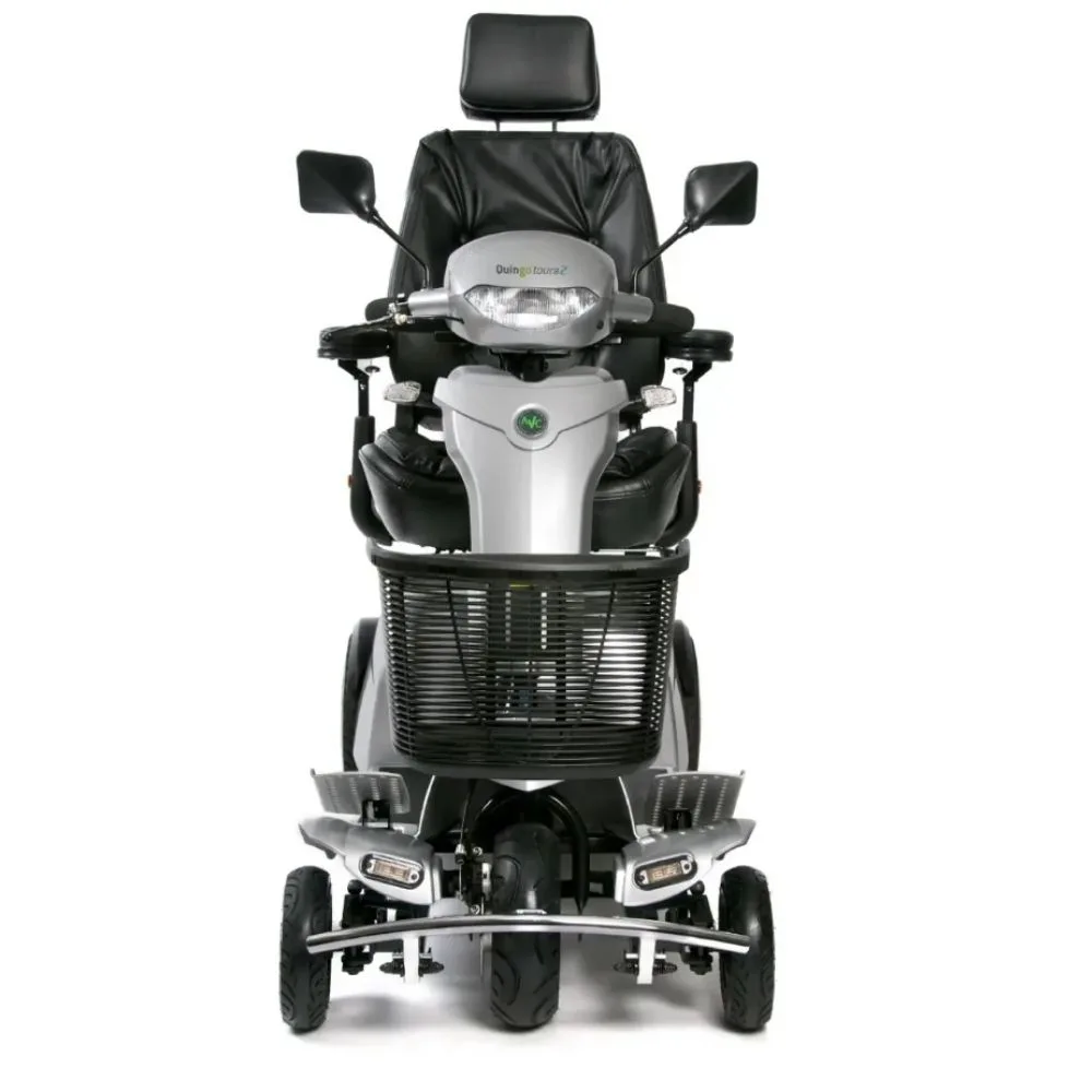 Quingo Toura 2 gri renk engelli scooter ergonomik geniş koltuk ayarlanabilir ısıtmalı tutaç konfor