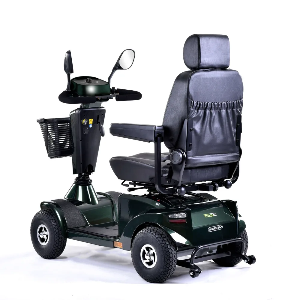 Sterling S425 akülü yaşlı scooter yüksek menzil batarya tam süspansiyon geniş depolama İngiliz marka