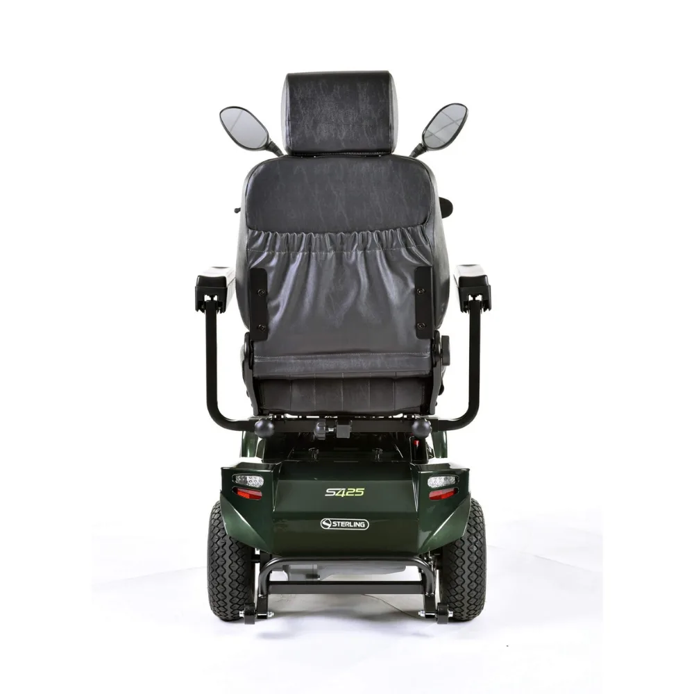Sterling S425 engelli yaşlı scooter tam platform görünüm tam süspansiyon LED depolama doğa kullanım