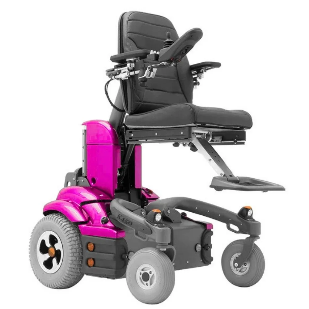 Permobil K450 MX Junior elektrikli tilt yükselme fonksiyonu postüral pozisyon klinik çocuk sandalye