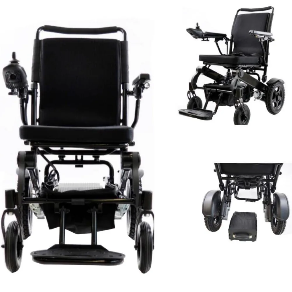 Swemo P140 çift motor güçlü sürüş 120 kg Swemo marka katlanabilir lityum akülü tekerlekli sandalye