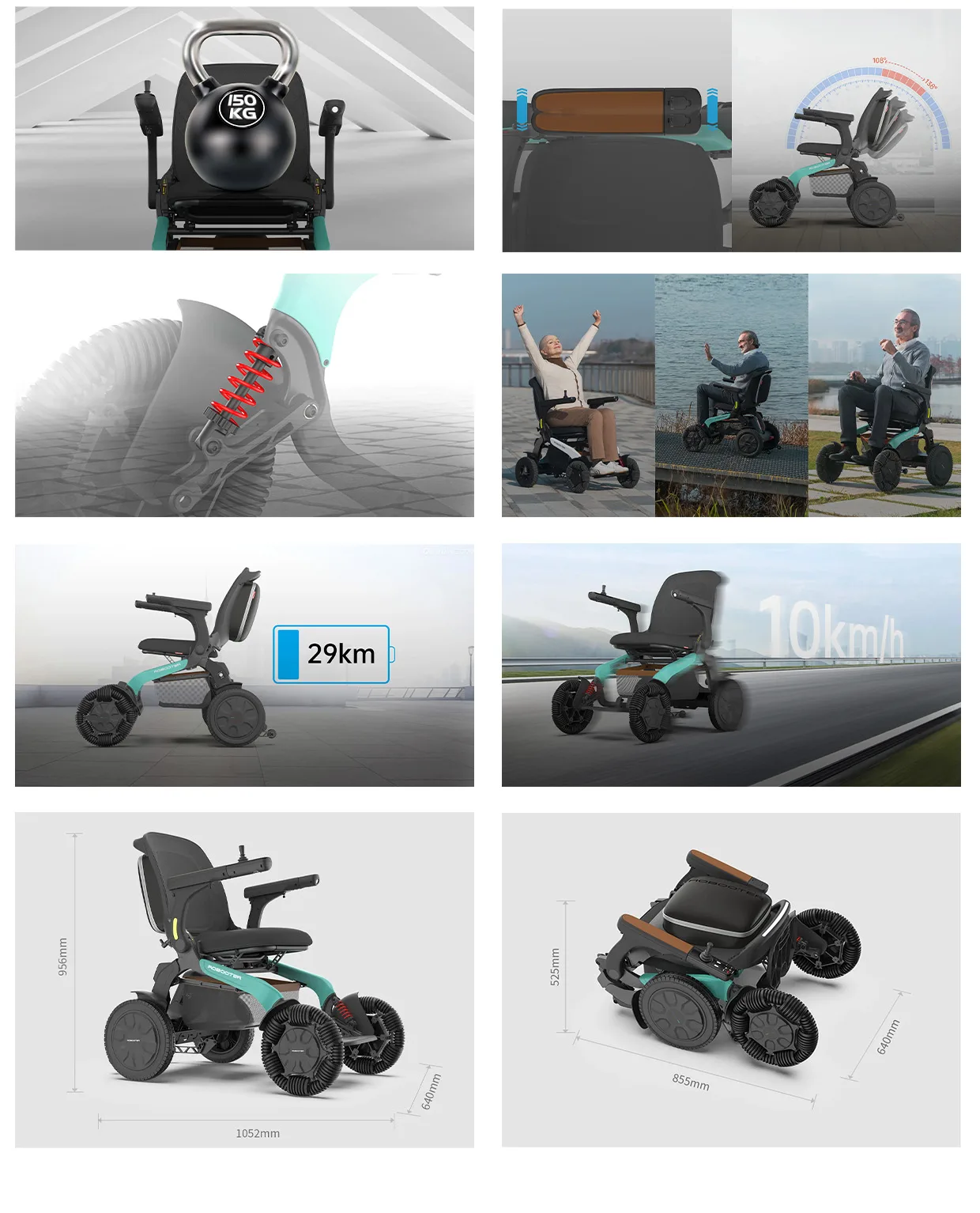 Robooter E60A taşınabilir elektrikli mobilite aracı alternatifi bağımsızlık yaşam tarzı