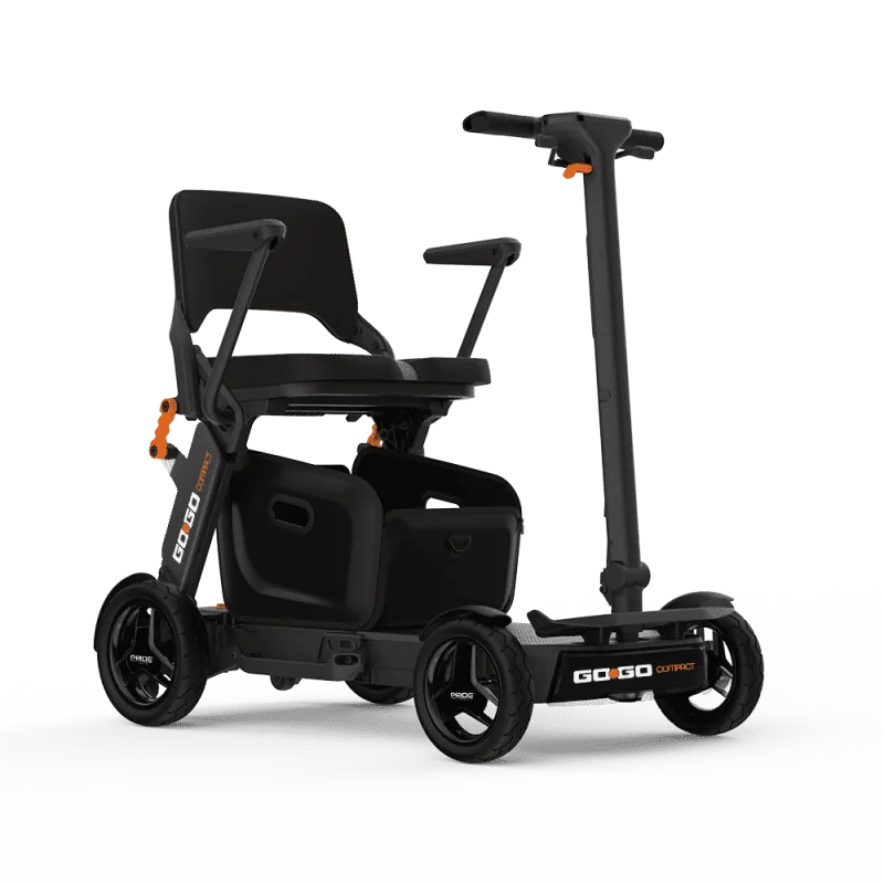 Go Go Compact Katlanabilir Engelli Scooter — Siyah / Beyaz