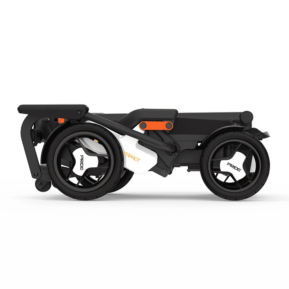 Go Go Compact Engelli Scooter Beyaz — Katlanmış
