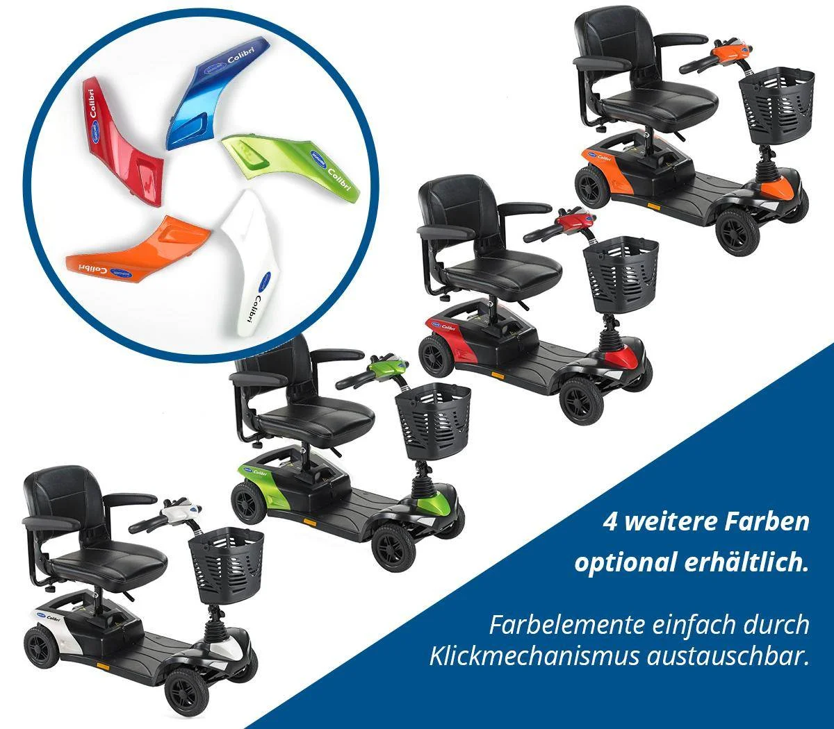 Invacare Colibri renk alternatifleri 5 seçenek