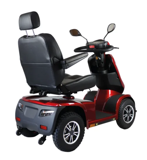 Drive Medical Bluster kırmızı akülü scooter ön görünüm - Mogel