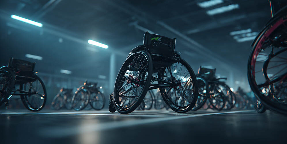 Spor yapan engelliler için tekerlekli sandalye