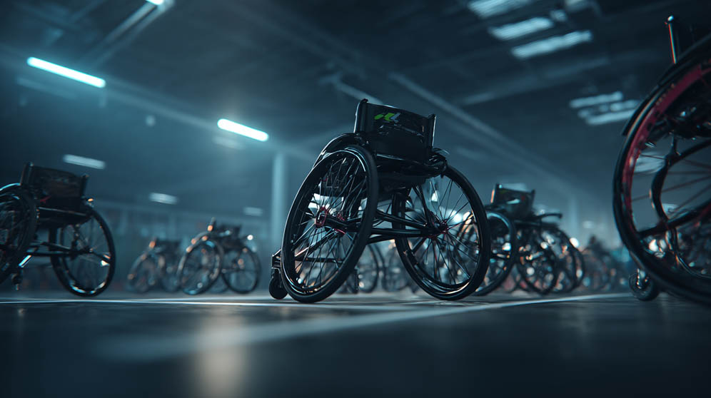 Spor yapan engelliler için tekerlekli sandalye