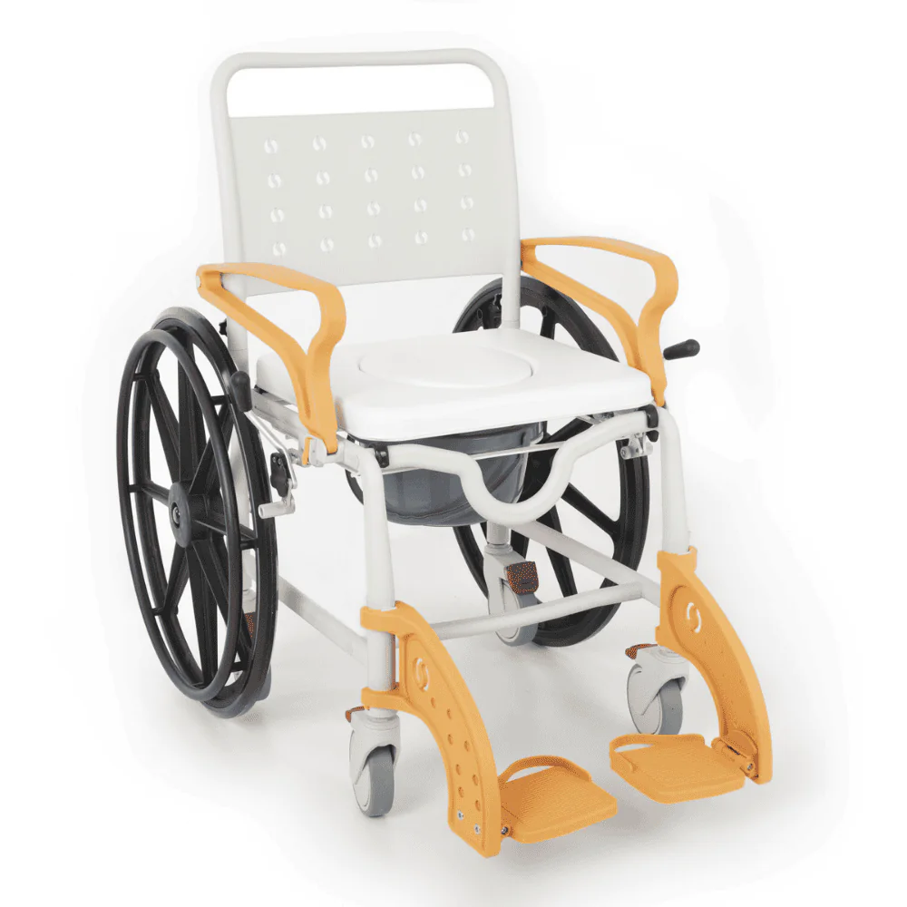 Comfort Plus DM 8088D Soft Turuncu Banyo ve Tuvalet Tekerlekli Sandalye Paslanmaz 1