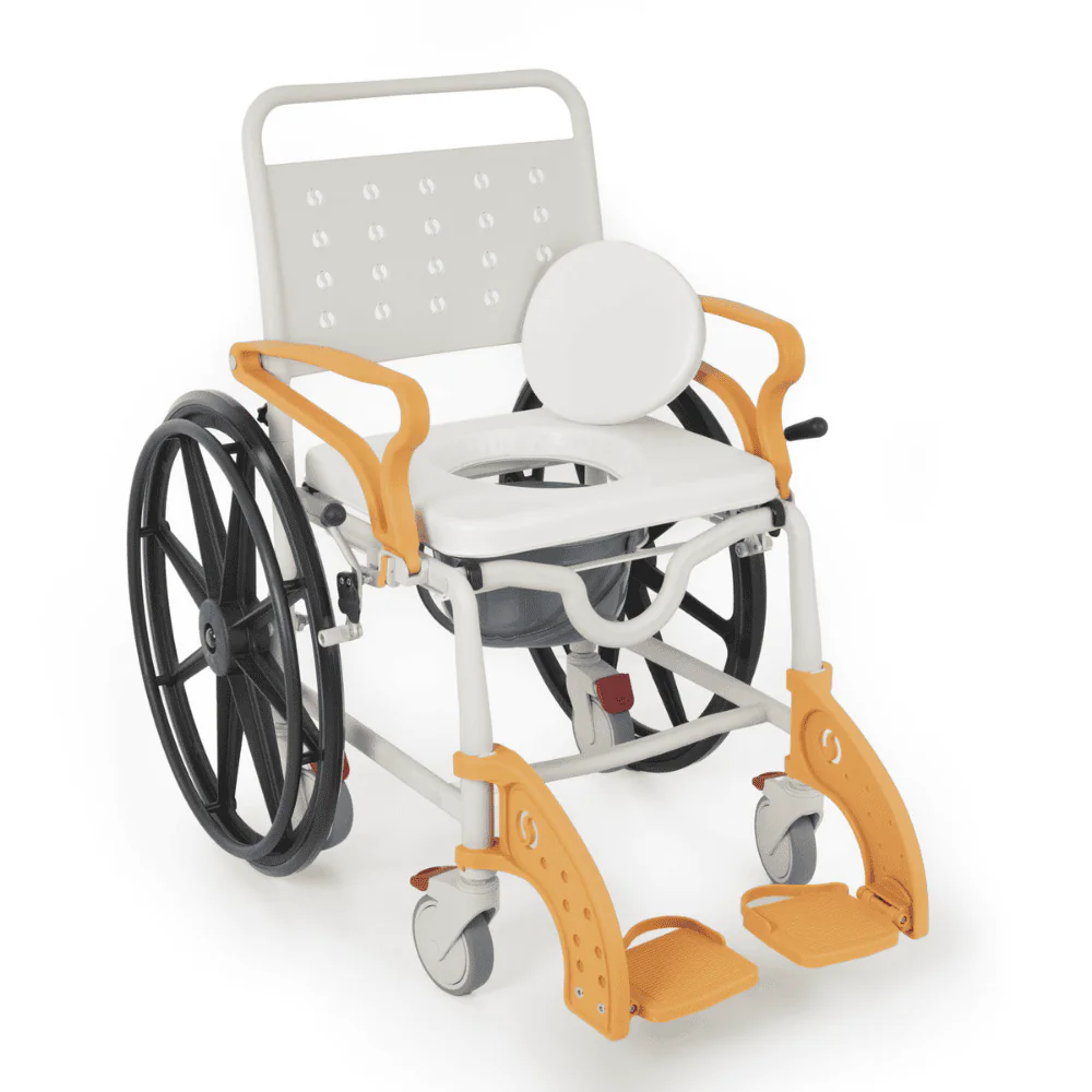 Comfort Plus DM 8088D Soft Turuncu Banyo ve Tuvalet Tekerlekli Sandalye Paslanmaz 5