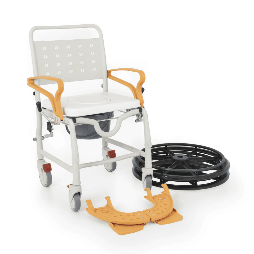 Comfort Plus DM 8088D Soft Turuncu Banyo ve Tuvalet Tekerlekli Sandalye Paslanmaz 8