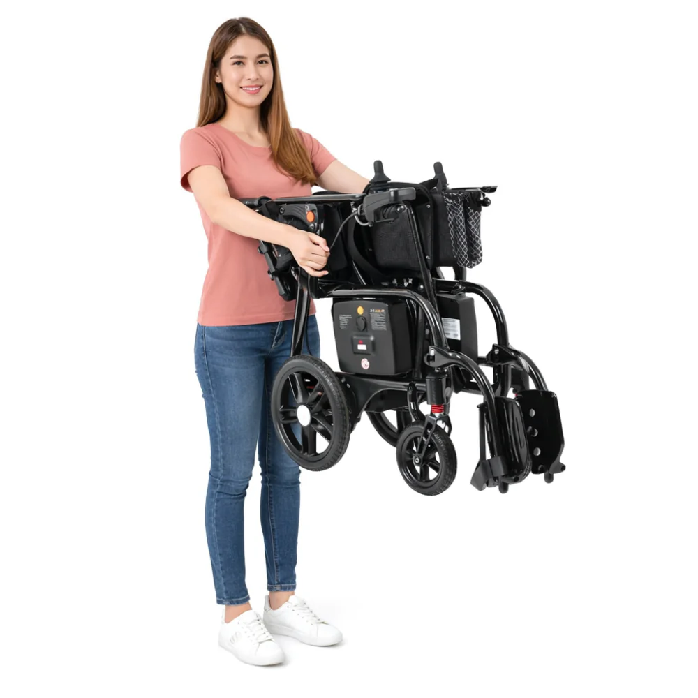 Comfort Plus DY01107 Karbon Akülü Tekerlekli Sandalye ( 20AH Lityum Pilli)   Görsel 3