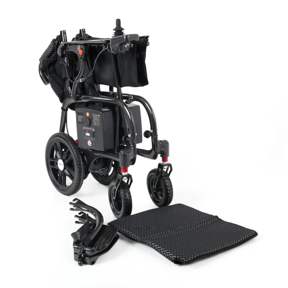 Comfort Plus DY01107 Karbon Fiber Hafif Katlanabilir Akulu Tekerlekli Sandalye Yedek Bataryali 6