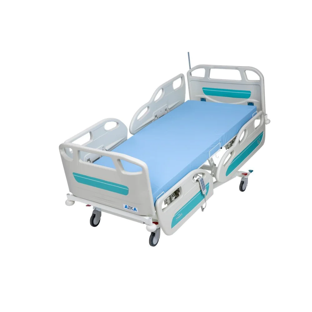 Azka 4002 4 Motorlu ABS Korkuluklu Hasta Karyolası (4)