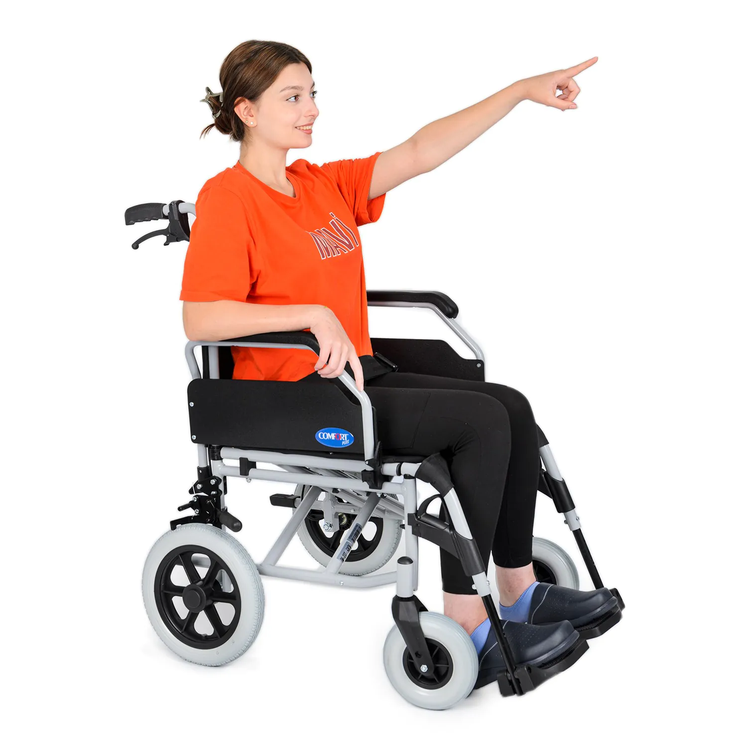 Comfort Plus DM-337 45cm Alüminyum Özellikli Transfer Tekerlekli Sandalye - Görsel 5