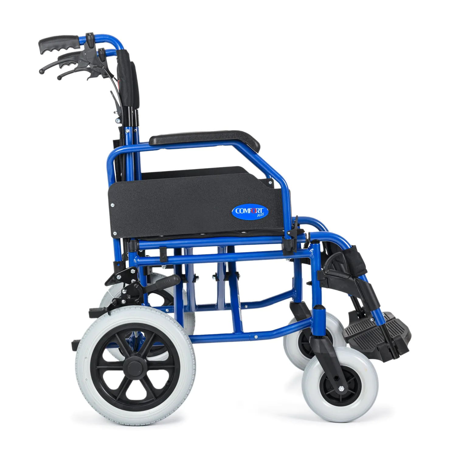 Comfort Plus DM-337 45cm Mavi Alüminyum Özellikli Transfer Tekerlekli Sandalye - Görsel 2