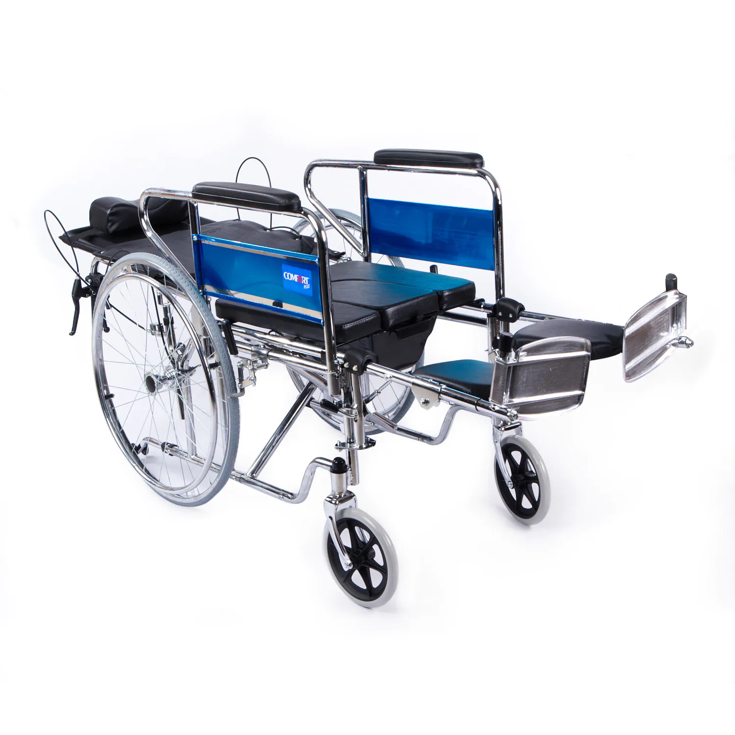 Comfort Plus DY02608GC Sırtı Yatar Ayak Kalkar Tuvalet Özellikli Tekerlekli Sandalye - Görsel 3