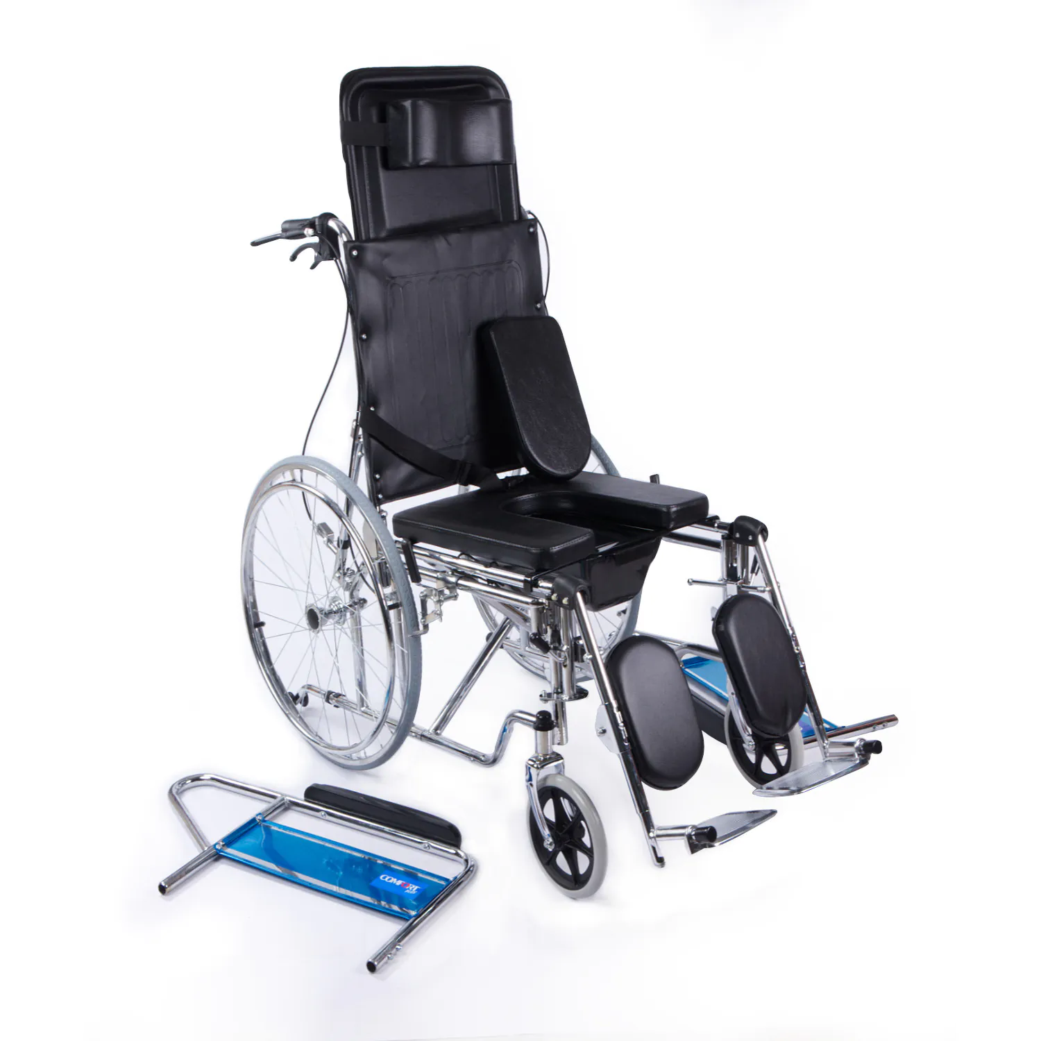 Comfort Plus DY02608GC Sırtı Yatar Ayak Kalkar Tuvalet Özellikli Tekerlekli Sandalye - Görsel 5