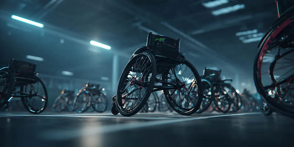 spor yapan engelliler için tekerlekli sandalye